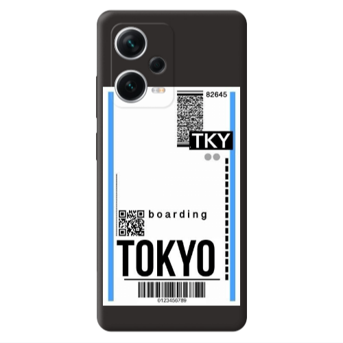 Xiaomi Poco X5 Tokyo Boarding Black Colored Silicone TPU Θήκη
