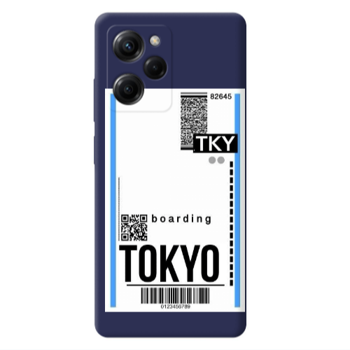 Xiaomi Poco X5 Pro Tokyo Boarding Dark blue Colored Silicone TPU Θήκη
