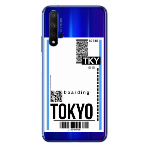 Huawei Nova 5 T Tokyo Boarding Transparent Silicone TPU Θήκη