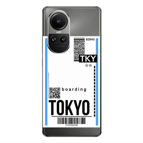 Oppo Reno10 5G Tokyo Boarding Transparent Silicone TPU Θήκη