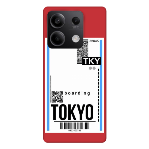 Xiaomi Redmi Note 13 5G Tokyo Boarding Red Colored Silicone TPU Θήκη