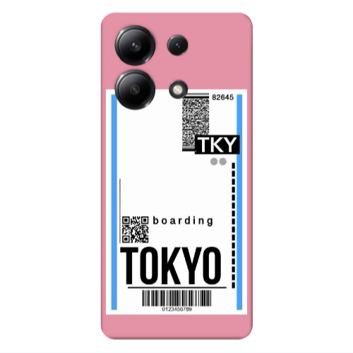 Xiaomi Redmi Note 13 4G Tokyo Boarding Pink Colored Silicone TPU Θήκη