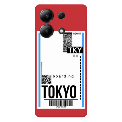 Xiaomi Redmi Note 13 4G Tokyo Boarding Red Colored Silicone TPU Θήκη