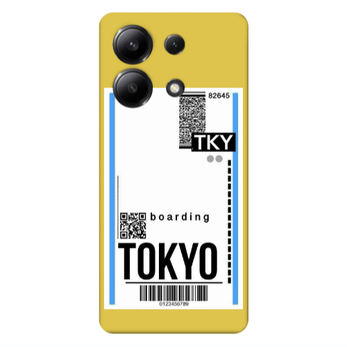 Xiaomi Redmi Note 13 4G Tokyo Boarding Yellow Colored Silicone TPU Θήκη