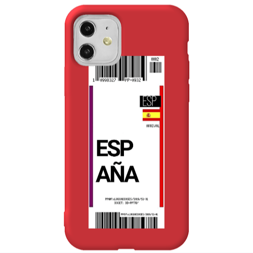 Apple iPhone 11  Espana Arrival Red Colored Silicone TPU Θήκη