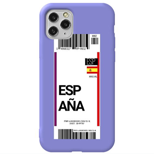 Apple iPhone 11 Pro Espana Arrival Purple Colored Silicone TPU Θήκη