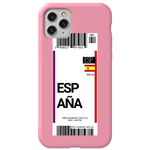 Apple iPhone 11 Pro Espana Arrival Pink Colored Silicone TPU Θήκη
