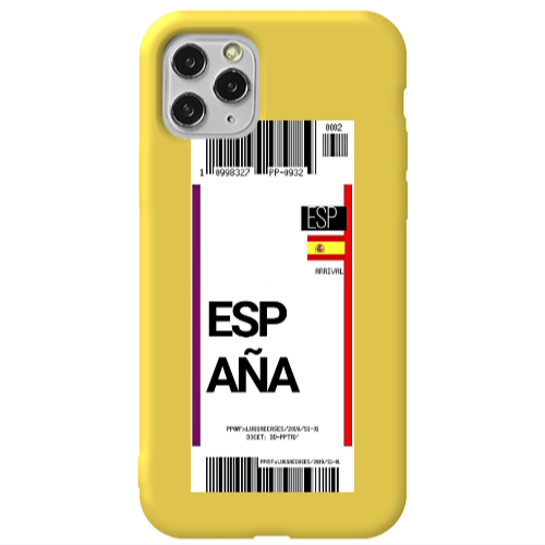Apple iPhone 11 Pro Espana Arrival Yellow Colored Silicone TPU Θήκη