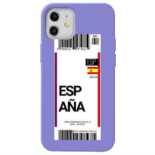 Apple iPhone 12 Espana Arrival Purple Colored Silicone TPU Θήκη