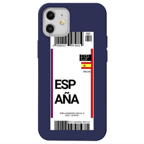 Apple iPhone 12 Espana Arrival Dark blue Colored Silicone TPU Θήκη