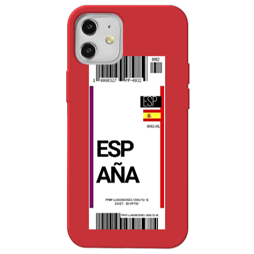 Apple iPhone 12 Espana Arrival Red Colored Silicone TPU Θήκη