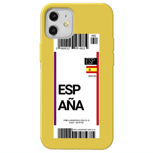 Apple iPhone 12 Espana Arrival Yellow Colored Silicone TPU Θήκη