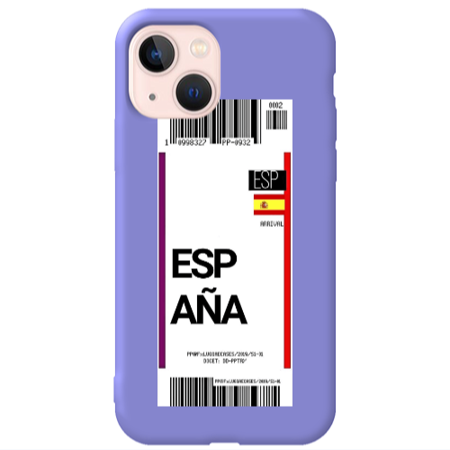 Apple iPhone 13 Espana Arrival Purple Colored Silicone TPU Θήκη