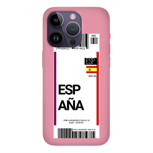 Apple iPhone 14 Pro Max Espana Arrival Pink Colored Silicone TPU Θήκη