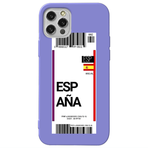 Apple iPhone 13 Pro Espana Arrival Purple Colored Silicone TPU Θήκη