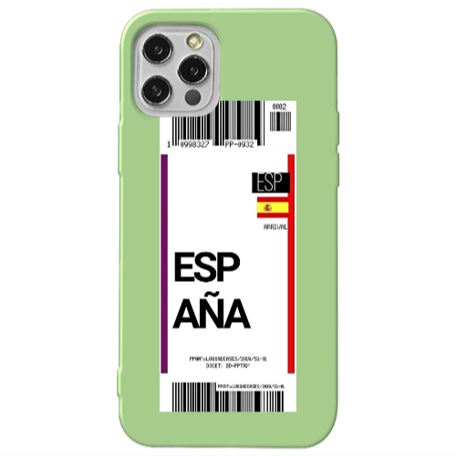 Apple iPhone 12 Pro Max Espana Arrival Light Green Colored Silicone TPU Θήκη