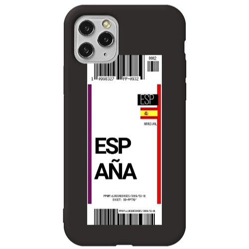 Apple iPhone 11 Pro Max Espana Arrival Black Colored Silicone TPU Θήκη