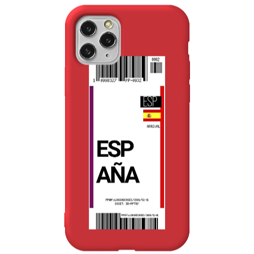 Apple iPhone 11 Pro Max Espana Arrival Red Colored Silicone TPU Θήκη