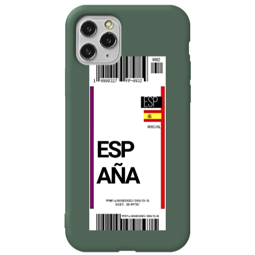 Apple iPhone 11 Pro Max Espana Arrival Dark Green Colored Silicone TPU Θήκη