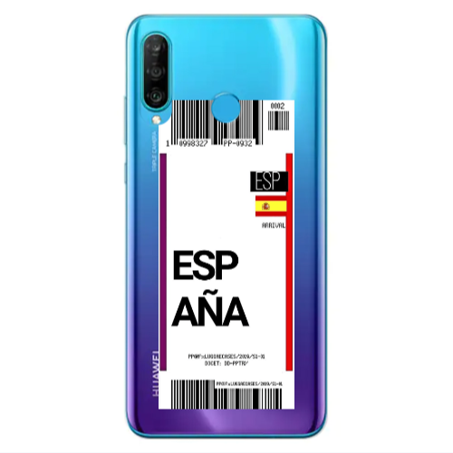 Huawei P30 Lite Espana Arrival Transparent Silicone TPU Θήκη