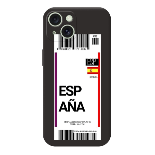 Apple iPhone 15 Espana Arrival Black Colored Silicone TPU Θήκη
