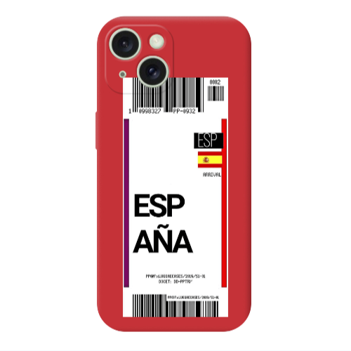 Apple iPhone 15 Espana Arrival Red Colored Silicone TPU Θήκη