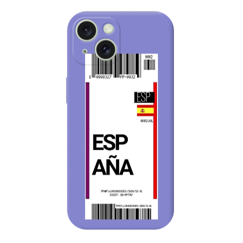 Apple iPhone 15 Plus Espana Arrival Purple Colored Silicone TPU Θήκη