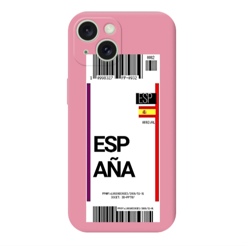 Apple iPhone 15 Plus Espana Arrival Pink Colored Silicone TPU Θήκη
