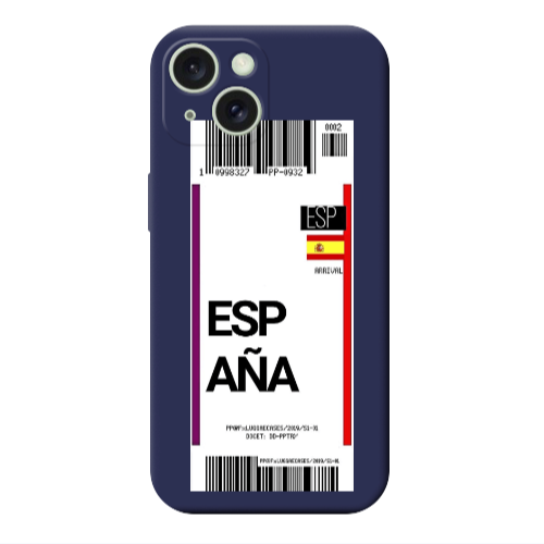 Apple iPhone 15 Plus Espana Arrival Dark blue Colored Silicone TPU Θήκη
