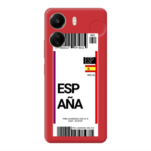 Xiaomi Redmi 13C Espana Arrival Red Colored Silicone TPU Θήκη