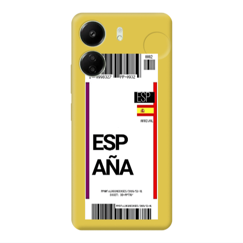 Xiaomi Redmi 13C Espana Arrival Yellow Colored Silicone TPU Θήκη