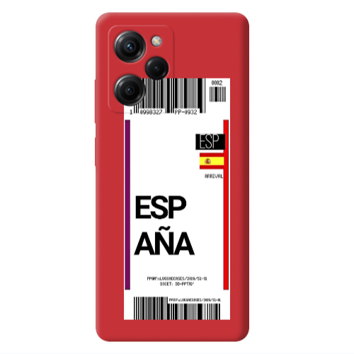 Xiaomi Poco X5 Pro Espana Arrival Red Colored Silicone TPU Θήκη