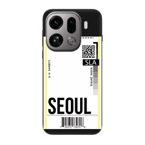 Oppo Find X9 Pro Seoul Travel More Black Colored Silicone TPU Θήκη