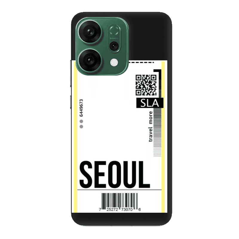 Oppo RENO 14 Seoul Travel More Black Colored Silicone TPU Θήκη