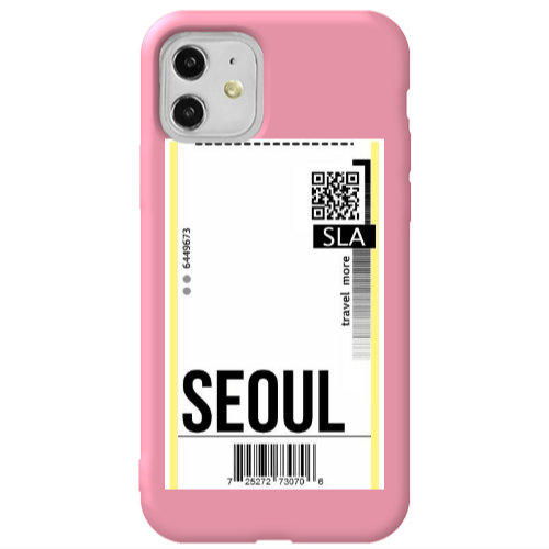 Apple iPhone 11  Seoul Travel More Pink Colored Silicone TPU Θήκη