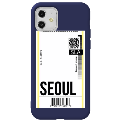Apple iPhone 11  Seoul Travel More Dark blue Colored Silicone TPU Θήκη