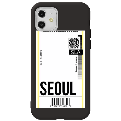 Apple iPhone 11  Seoul Travel More Black Colored Silicone TPU Θήκη