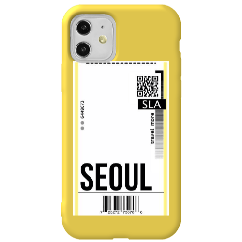 Apple iPhone 11  Seoul Travel More Yellow Colored Silicone TPU Θήκη