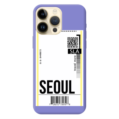 Apple iPhone 13 Pro Max Seoul Travel More Purple Colored Silicone TPU Θήκη