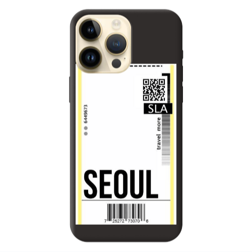 Apple iPhone 13 Pro Max Seoul Travel More Black Colored Silicone TPU Θήκη