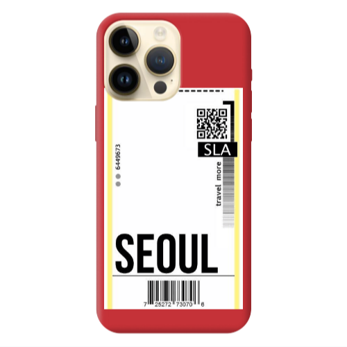 Apple iPhone 13 Pro Max Seoul Travel More Red Colored Silicone TPU Θήκη