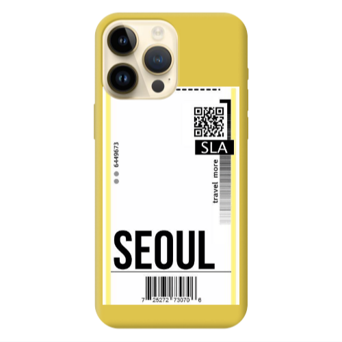 Apple iPhone 13 Pro Max Seoul Travel More Yellow Colored Silicone TPU Θήκη