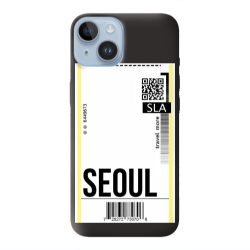 Apple iPhone 14  Seoul Travel More Black Colored Silicone TPU Θήκη