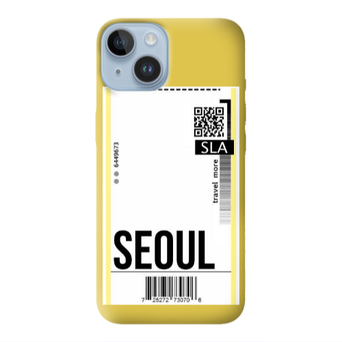 Apple iPhone 14 Plus Seoul Travel More Yellow Colored Silicone TPU Θήκη