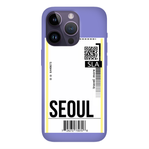 Apple iPhone 14 Pro  Seoul Travel More Purple Colored Silicone TPU Θήκη