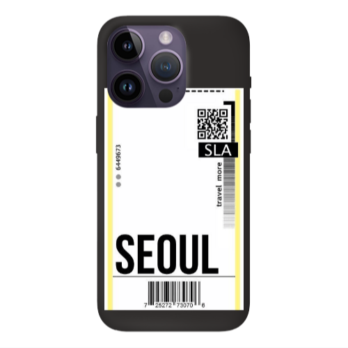 Apple iPhone 14 Pro  Seoul Travel More Black Colored Silicone TPU Θήκη