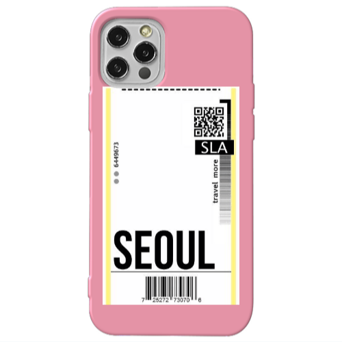 Apple iPhone 13 Pro Seoul Travel More Pink Colored Silicone TPU Θήκη