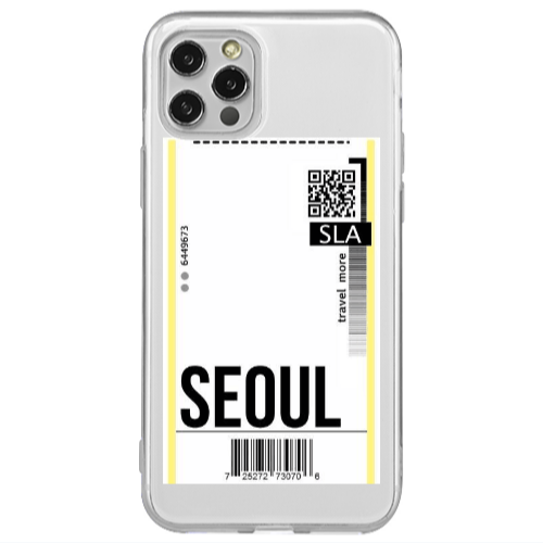 Apple iPhone 12 Pro Seoul Travel More Transparent Silicone TPU Θήκη