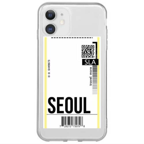 Apple iPhone 12 Mini Seoul Travel More Transparent Silicone TPU Θήκη