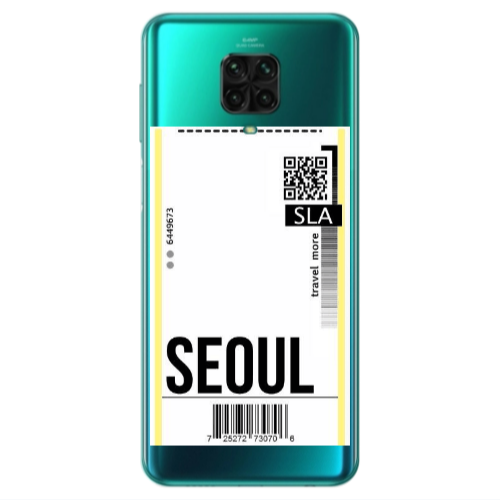 Xiaomi Redmi Note 9S Seoul Travel More Transparent Silicone TPU Θήκη
